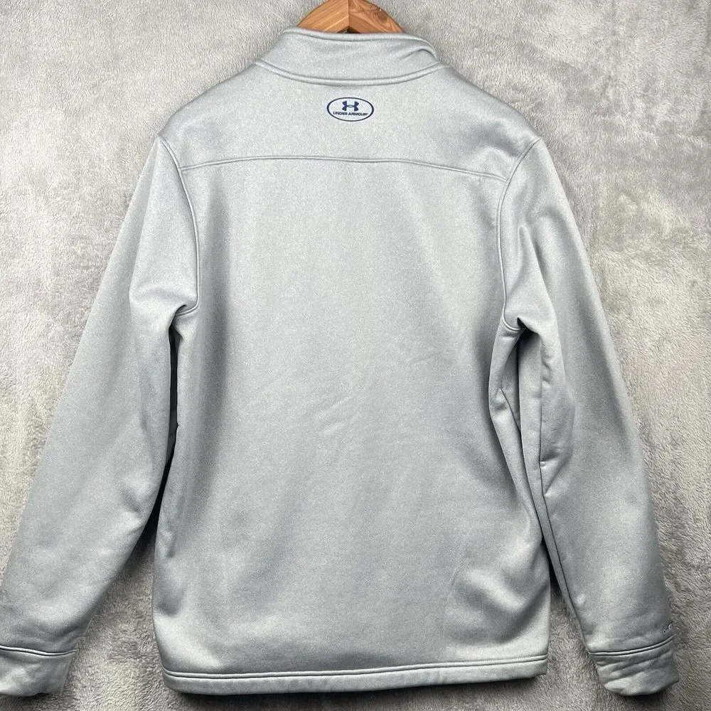 Under Armour UA 1/4 Zip Pullover Sweatshirt Men's Large Gray‎ Mock Neck Active